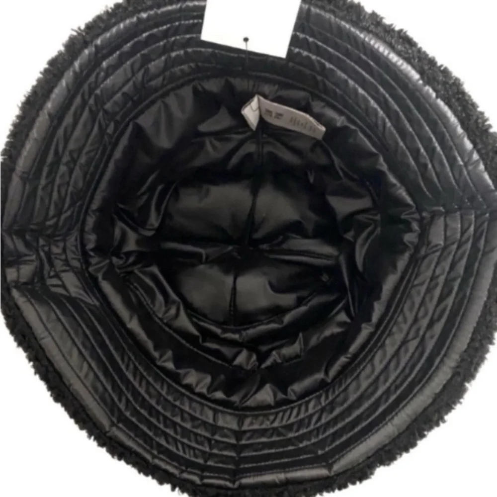 UGG Black Faux Fur Bucket Hat NWT - Picture 5 of 12